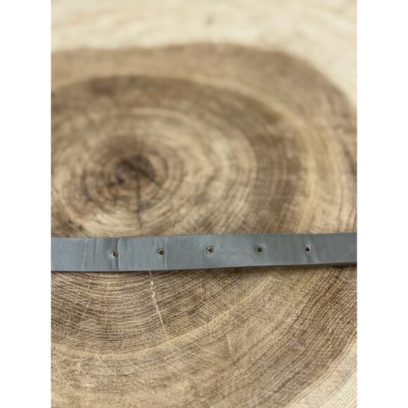 Gray Belt with Silver-Tone Buckle - Size Medium - Picture 6 of 12